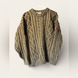 Gentleman Farmer 100% Wool Cableknit Sweater | Grandpa Core | NZ Made | M/L